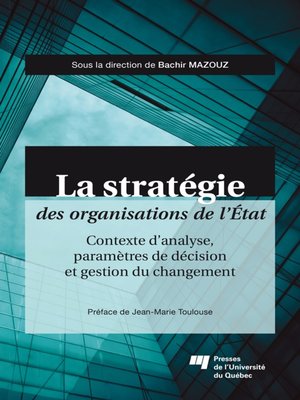 cover image of La stratégie des organisations de l'État